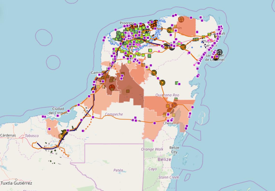 Mapa de Rivera Maya