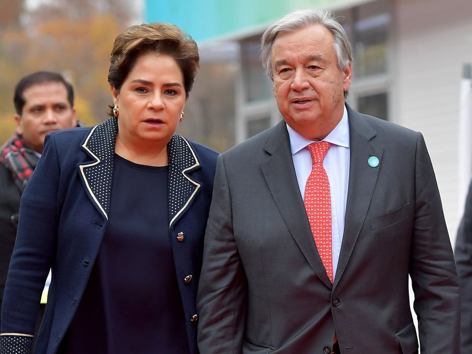 Patricia Espinosa y Antonio Guterres