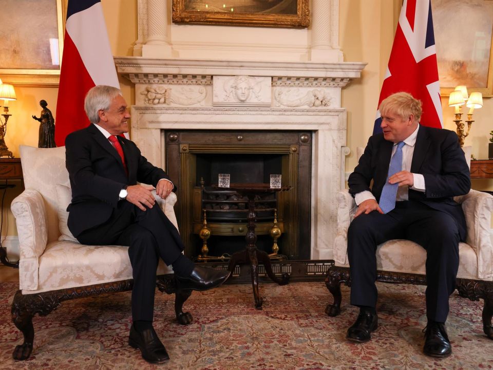 Sebastián Piñera y Boris Johnson